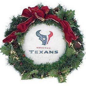 Houston Texans 24 Fiber Optic Holiday Wreath Sports