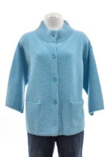 Eileen Fisher Aqua Blue Felted Lambs wool Cashmere Stand