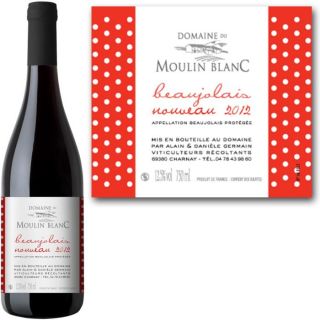 Domaine du Moulin Blanc Beaujolais Nouveau 2012   Achat / Vente VIN