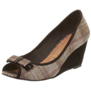 by Charles David Womens Lass Peep Toe Wedge,Dark Brown,8.5 M: Shoes