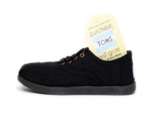 Toms   Youth Black Canvas Cordones Shoes Shoes