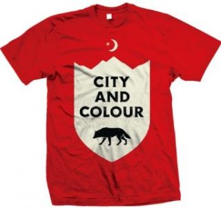 City and Colour Wolf T Shirt Mens Medium Red Clothing