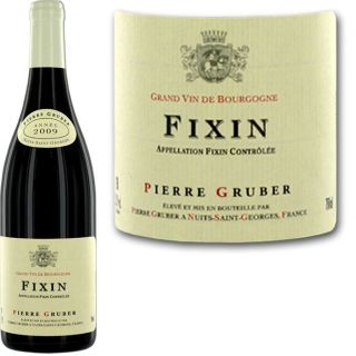 Pierre Gruber Fixin 2009   Achat / Vente VIN ROUGE Gruber Fixin 2009