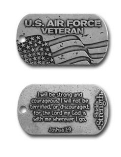 U.S. Air Force Veteran Dog Tag Necklace Clothing