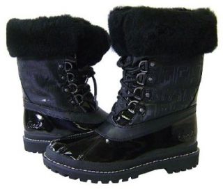 Coach Leonora Heavy Weight Poppy Snow Boot A7478 (Black, 6.5) Shoes