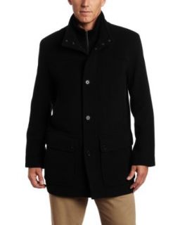 Cole Haan Mens Plush Coat with Bib Front Clothing