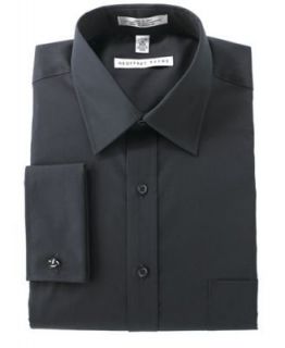 Black Wrinkle Free French Cuff Dress Shirt   Size 15 32/33: Clothing
