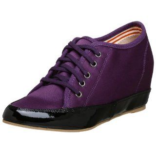 80%20 Womens Diva Wedge Sneaker,Purple Satin,7.5 M Shoes