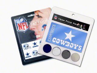 Dallas Cowboys Face Paint and Tattoo Pack Sports