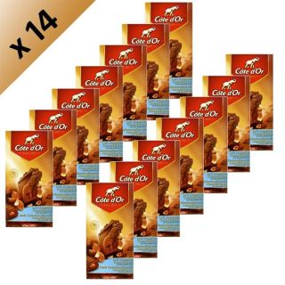 Lot de 14 Tablettes   Côte dOr   Chocolat Lait Amandes