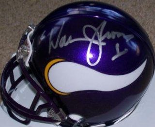 Autographed Warren Moon Mini Helmet   Minnesota Vikings