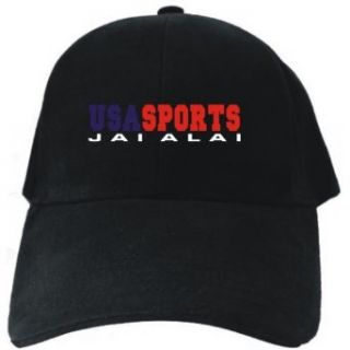 USA SPORTS Jai Alai Black Baseball Cap Unisex: Clothing