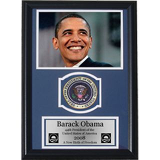 Professionally Framed Obama Smiling 12x18 Photo Print