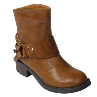  Journee Collection Womens Studded Detail Short Boots: Shoes