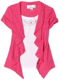 Amy Byer Girls 2 6x Duet Cozy Cardigan Set With Floral Tee