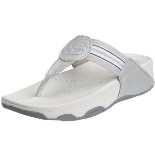  Skechers Cali Womens Fun Flops Sandal,Silver,7 M US Shoes