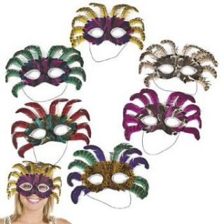 Mardi Gras Feather Mask Assortment   Mardi Gras & Costume