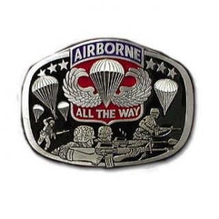 Airborne All the Way Military Paratrooper Belt Buckle