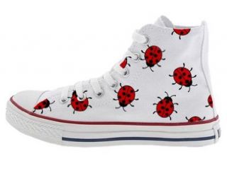Chuck Taylor All Star Hi Top Hand Painted Lady Bugs M7650LB Shoes