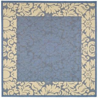 Indoor/ Outdoor Kaii Blue/ Natural Rug (710 Square)