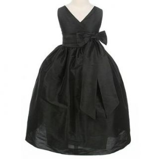 Sweet Kids Girls Black Bow Flower Girl Special Occasion