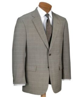 Wool Suit  In 6 Patterns (LT OLIVE SHARKSKIN P, 46 SHORT) Clothing