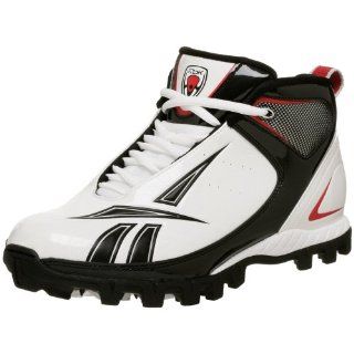Mens Bulldodge Mid At II Lacrosse Cleat,White/Black,10.5 M Shoes