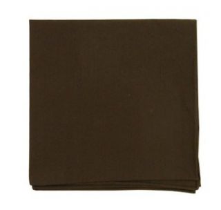 100% Cotton Mud Brown Solid Cotton Pocket Square Clothing