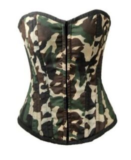 Military Camouflage Overbust Corset Clothing