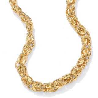 Toscana Collection Brass 14 karat Goldplated Byzantine Chain