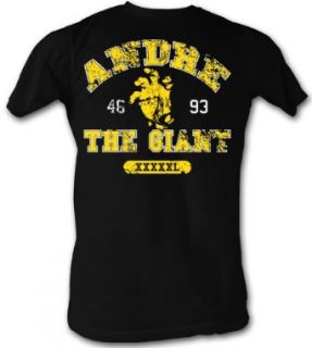 Andre The Giant T Shirt   Hand Wrestling Black Adult Tee