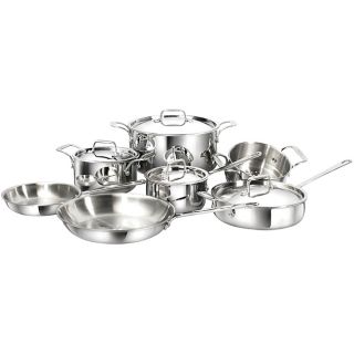Cool Clad Tri ply Stainless Steel 11 piece Cookware Set