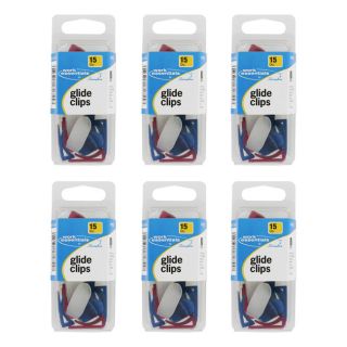 Swingline Work Essentials Assorted Colors Plastic Glide Clips (Pack of