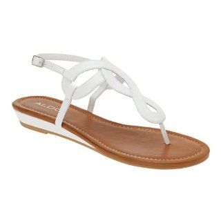 ALDO Galban   Women Flat Sandals   White   9: Shoes