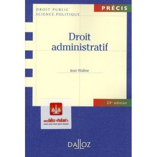 Droit administratif (23e édition)   Achat / Vente livre Jean Waline