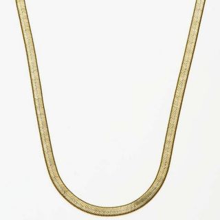14k Gold Overlay 18 inch Herringbone Necklace
