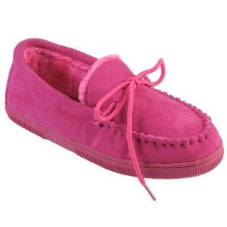 Brinley Co Womens Faux Suede Moccasin Slippers: Shoes