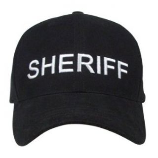 Low Profile Black Sheriff Cap, Black, One Size