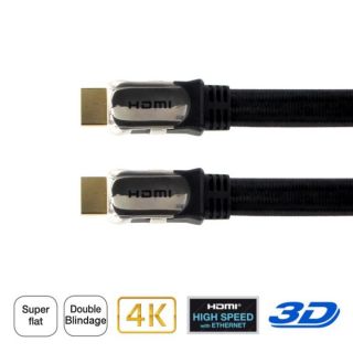 THOMSON Câble HDMI OR 24K 3D 5m   Achat / Vente CABLES
