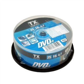 DVD   BLU RAY VIERGE TX Spindle de 25 DVD+R 16x