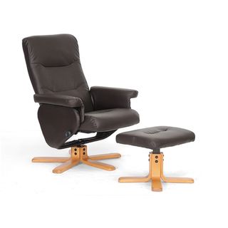 Oliver Brown Modern Recliner and Ottoman