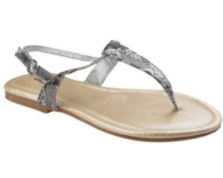 Python Printed On Tpr Outsole Ladies Sandal Grey Combo 7 Shoes