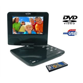 Lecteur DVD portable   Ecran orientable 7 (17 cm)   Port USB 2.0