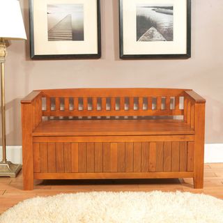 Normandy Light Avalon Brown Entryway Storage Bench