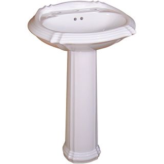 Ceramic 22 inch White Pedestal Sink Today $108.99 4.7 (3 reviews)