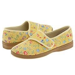 Foamtreads Jewel Yellow Floral Slippers