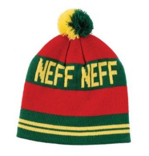 Neff Classic Beanie Red/Green, One Size Clothing