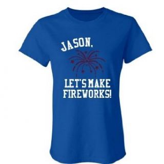 Lets Make Fireworks Custom Junior Fit Bella Crewneck