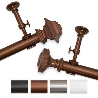 Elegant Touch 16 to 30 inch Adjustable Curtain Rod Set