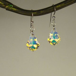 Jewelry by Dawn Sterling Silver Crystal AB Baroque Earrings